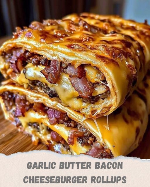 Garlic Butter Bacon Cheeseburger Rollups